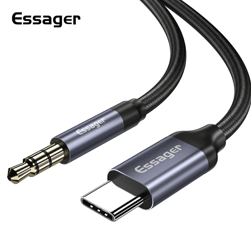 Earphone Splitter Jack - Essager Usb C Naar 3.5 Mm