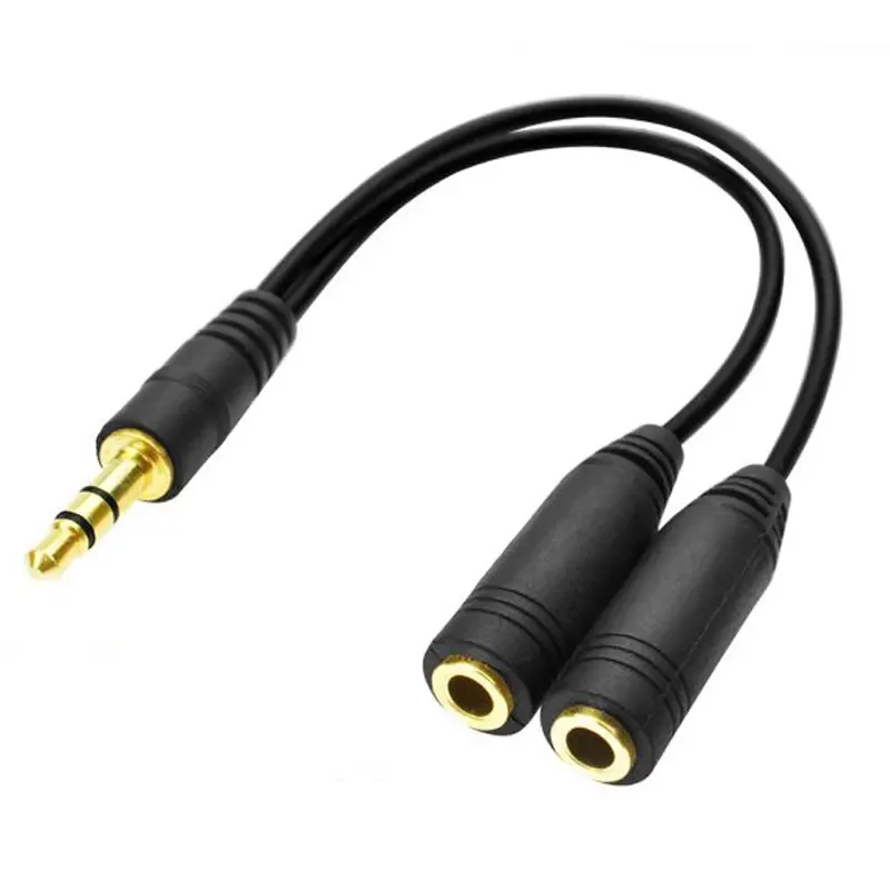 Earphone Splitter Jack - Koptelefoonsplitter, 3,5 mm verlengkabel Audio Stereo