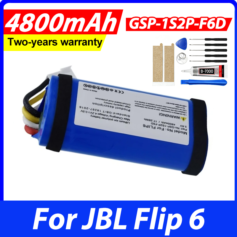 Jbl Speaker Flip 6 - 4800mAh Batterij Voor JBL Flip 6