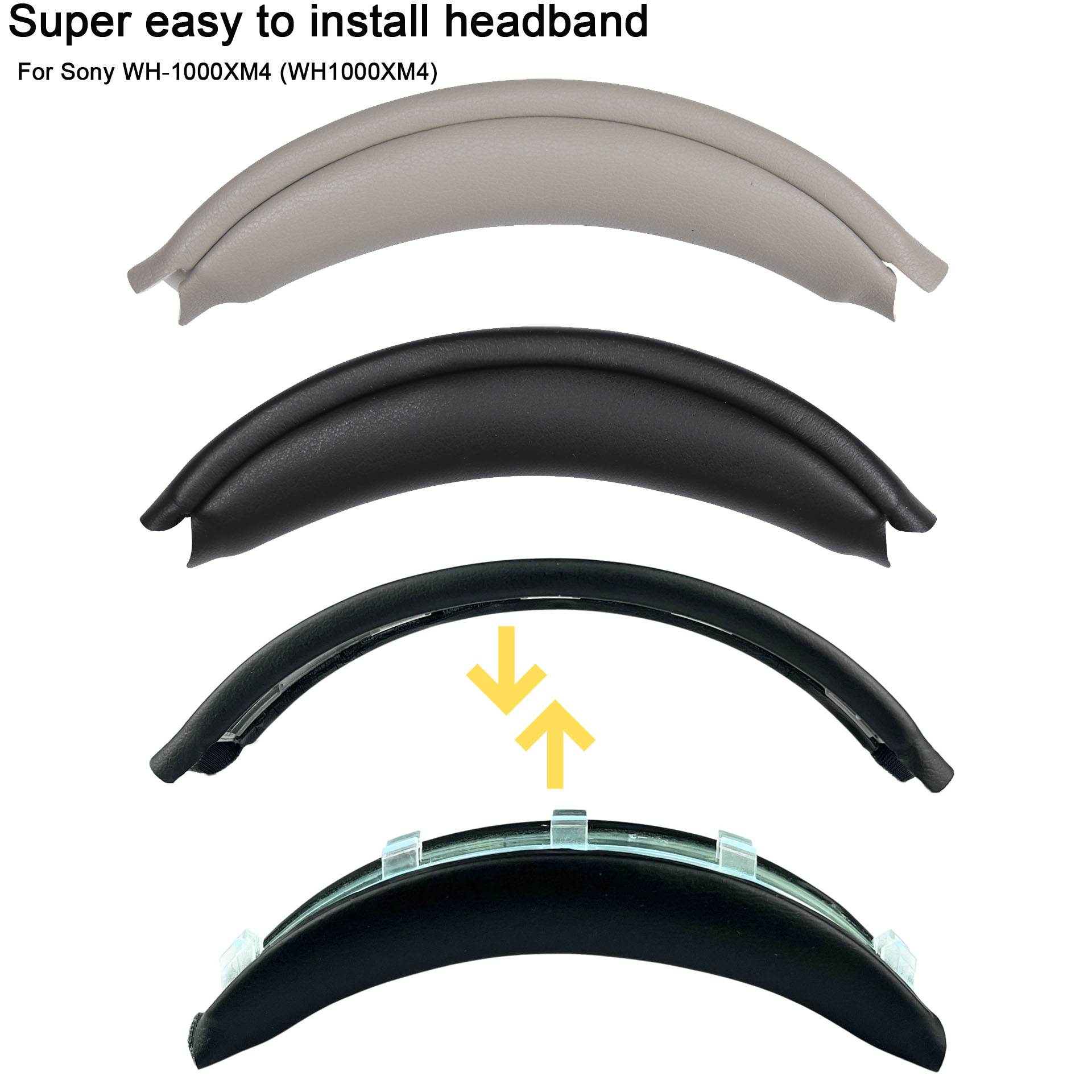Sony Headphone Wh-1000Xm4 - Gemakkelijk te installeren WH1000XM4 hoofdband voor