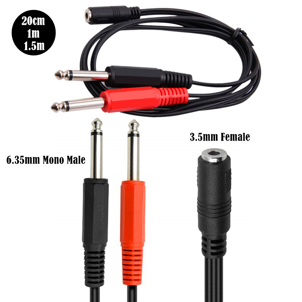 Audio Splitter Y - 6,35 mm mannelijk naar 2, 6,35