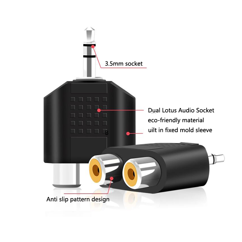 Earphone Splitter Jack - 1/2/4 stuks 3.5 mm jack stereo