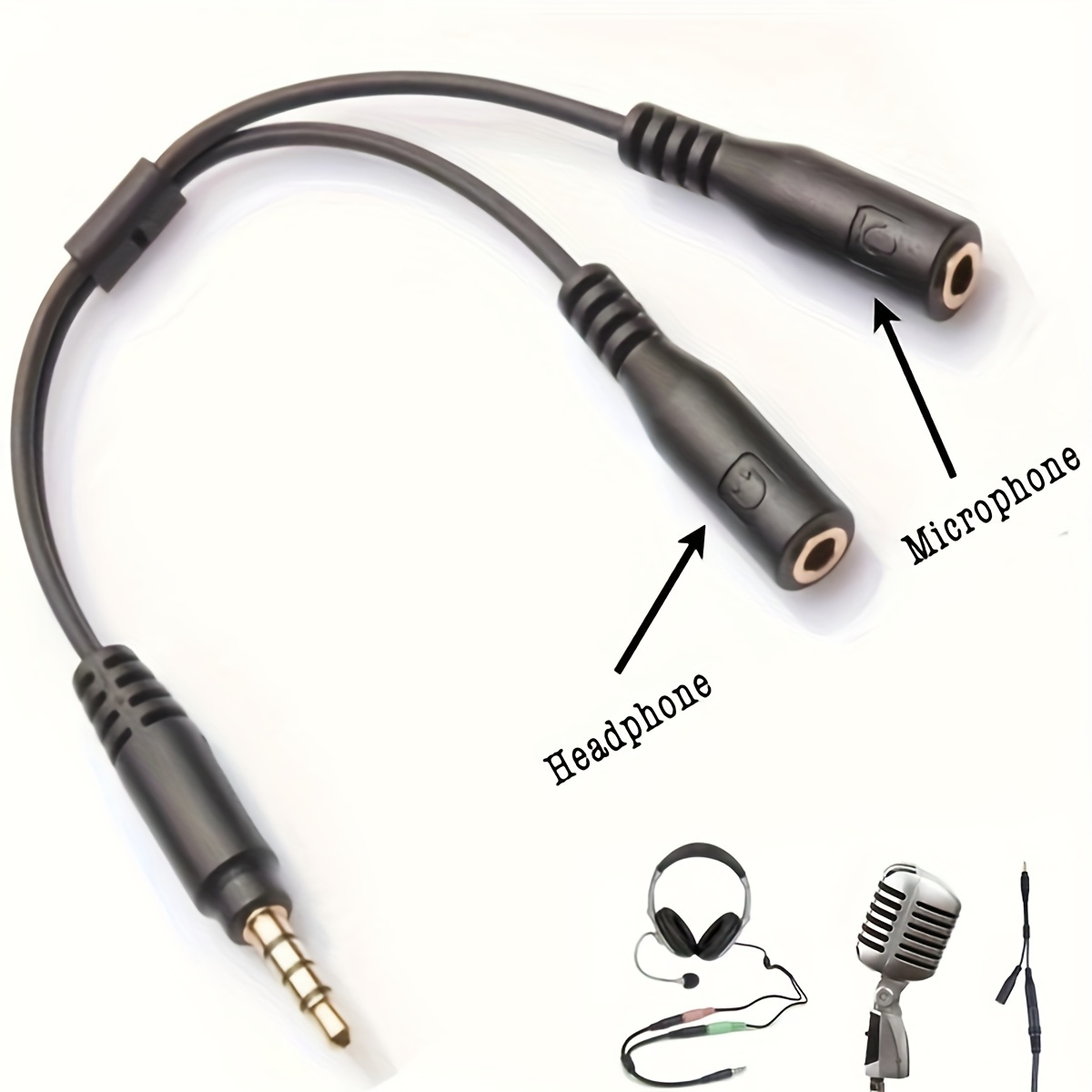 Audio Splitter Y - 3,5 mm stereo audio 1 mannelijk