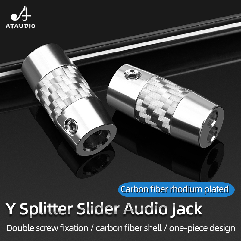 Audio Splitter Y - 4 Stuks Koolstofvezel Y Splitter Audio