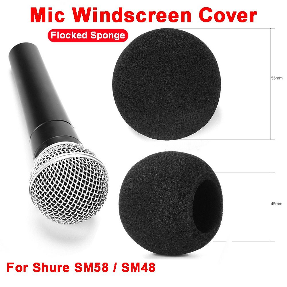 Shure Mic Mv7 - Vervangende microfoon windkap van gevlokte sponsfoam,