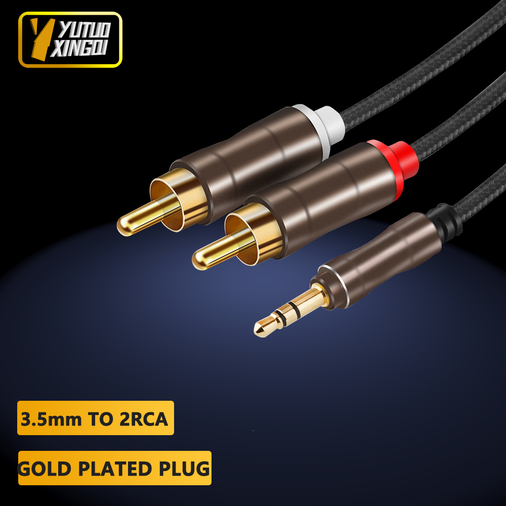Cable Extension 3.5 - 3,5 mm naar 2 RCA dubbele