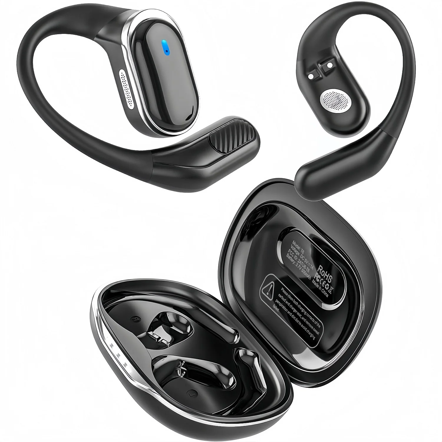 Sports Earphone Hook - Bluetooth-oordopjes Draadloze hoofdtelefoon met microfoon Luchtgeleiding
