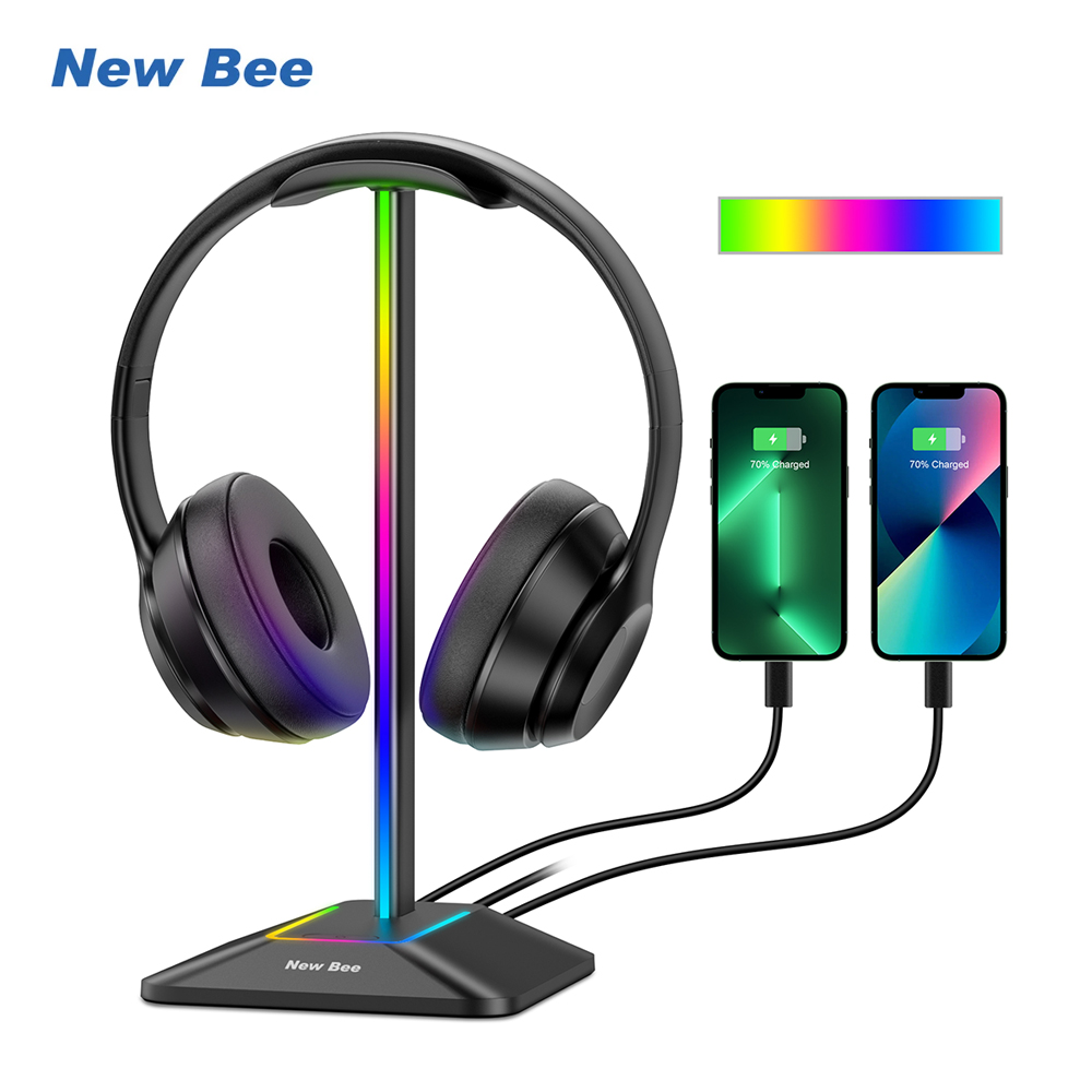 Nieuwe Bee Z8 RGB-hoofdtelefoo - Headphone Stand Desk recensie en prijs