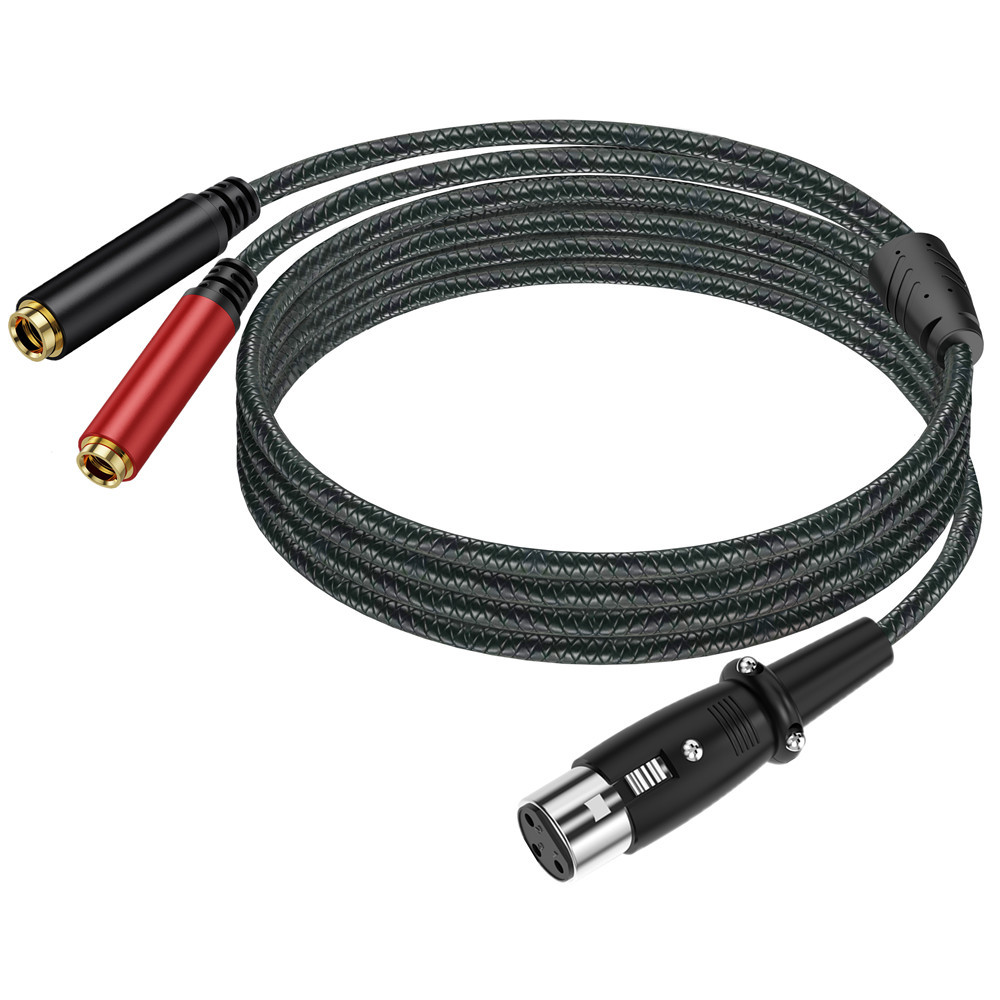 3Pin XLR Female Naar Dual 6.35 - Earphone Splitter Jack recensie en prijs