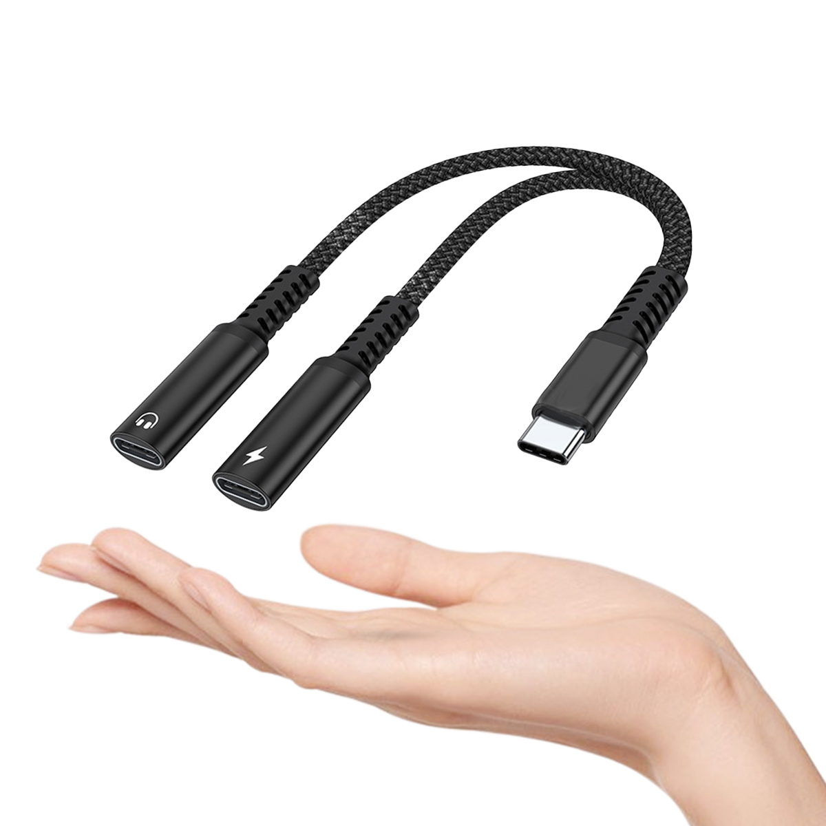 2-in-1 USB-C splitter naar dub - Earphone Splitter Jack recensie en prijs