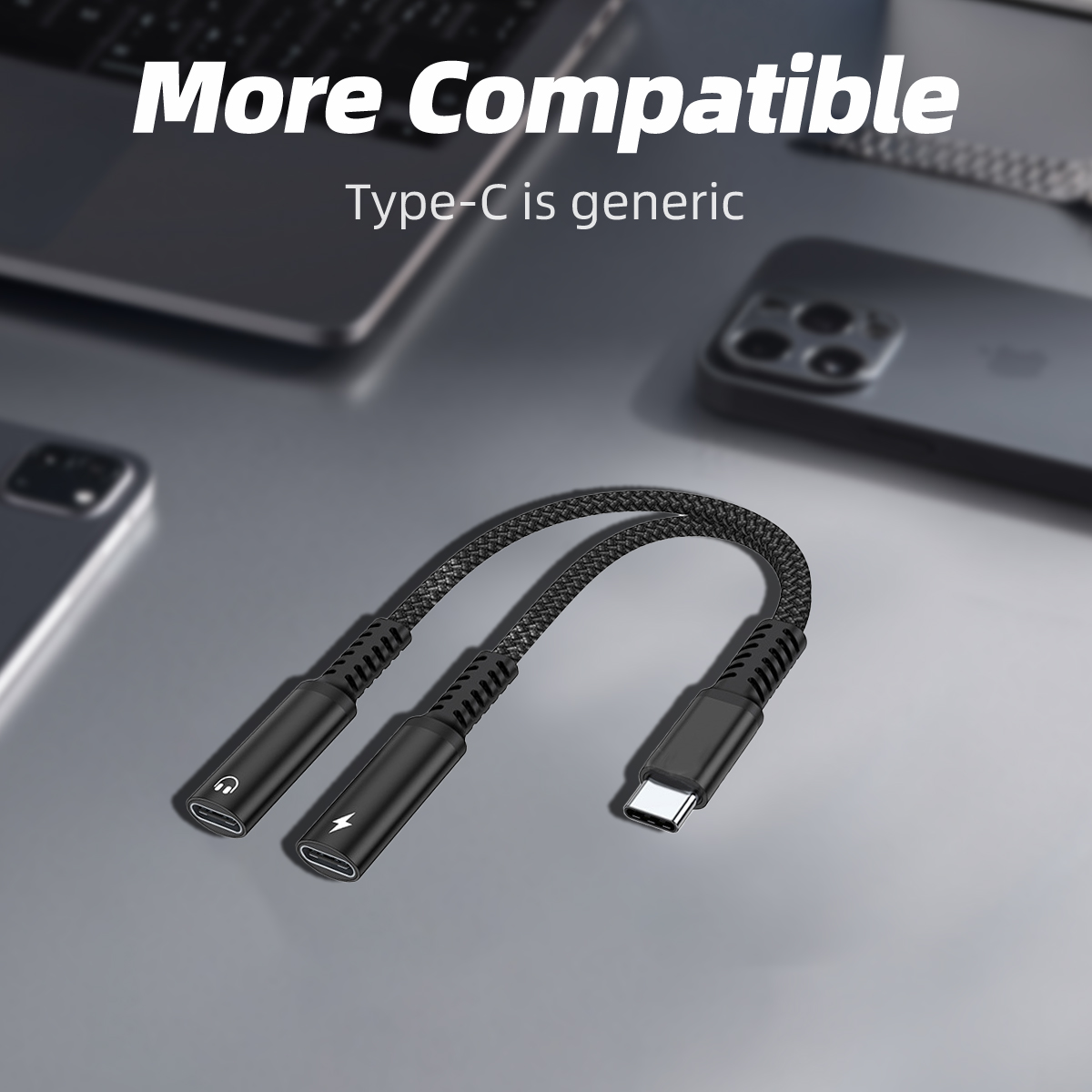 2-in-1 USB-C splitter naar dub - Earphone Splitter Jack recensie en prijs