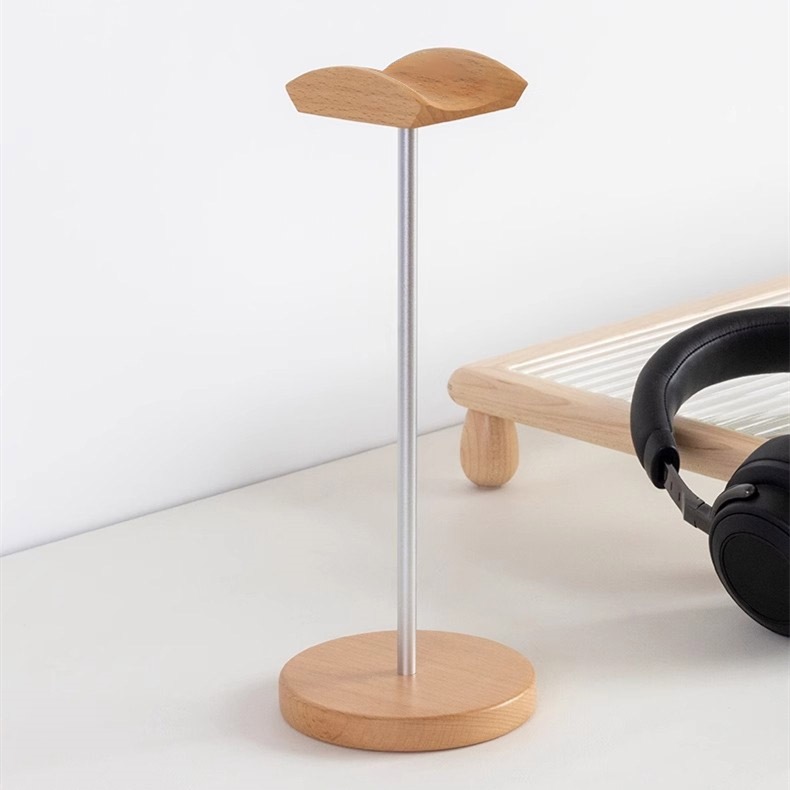 Houten en aluminium hoofdtelef - Headphone Stand Desk recensie en prijs