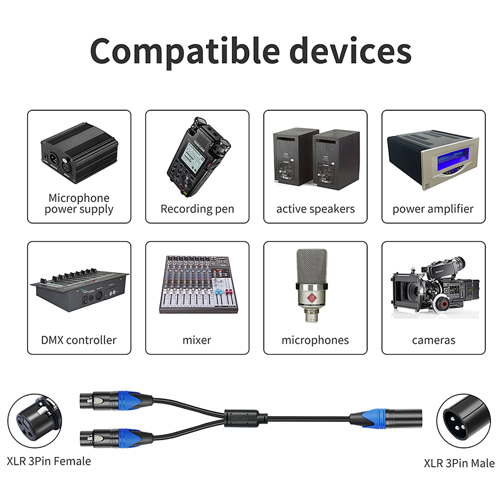 50cm 1 XLR vrouwelijk naar 2 X - Audio Splitter Y recensie en prijs