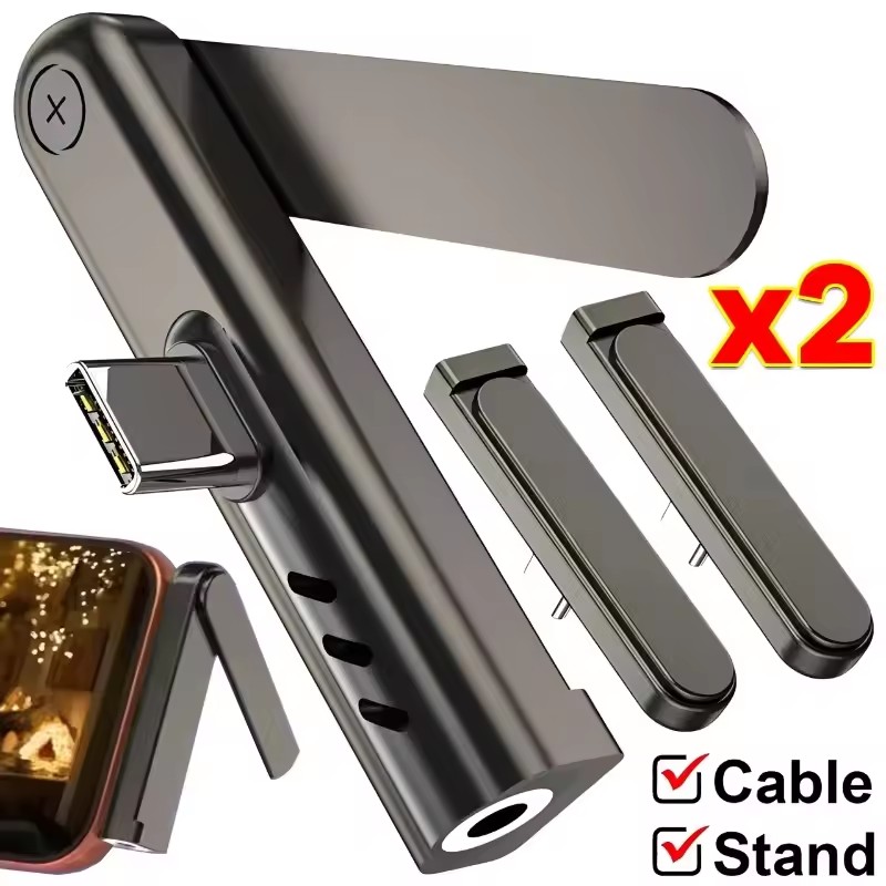 2/1PCS Draagbare USB C Naar 3. - Headphone Stand Desk recensie en prijs