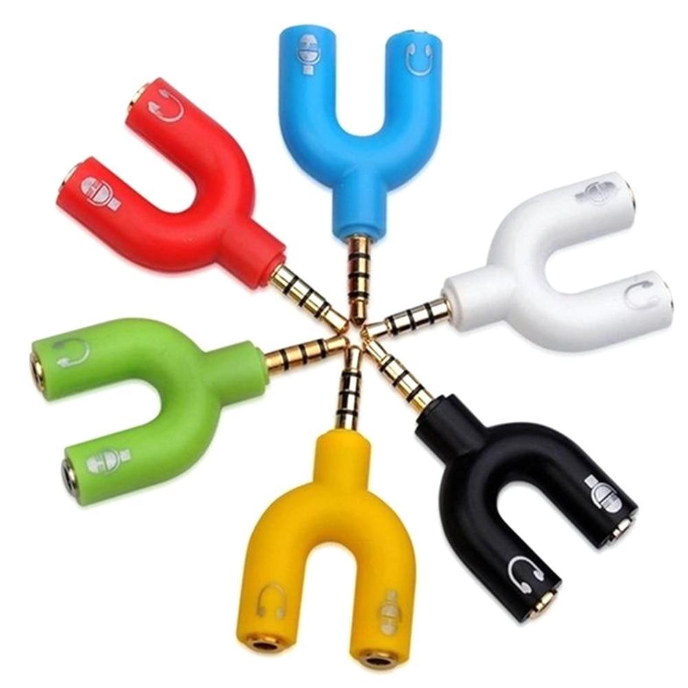 1 PC Dual 3.5 MM U Type Adapte - Earphone Splitter Jack recensie en prijs