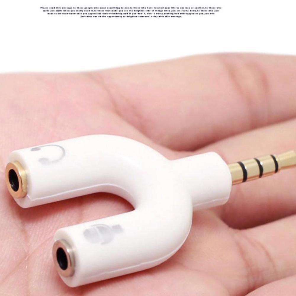 1 PC Dual 3.5 MM U Type Adapte - Earphone Splitter Jack recensie en prijs