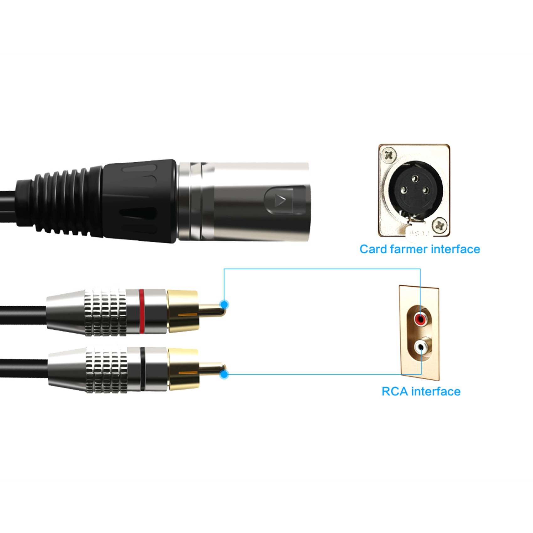 1 Xlr Mannelijk Naar 2 Rca Man - Audio Splitter Y recensie en prijs