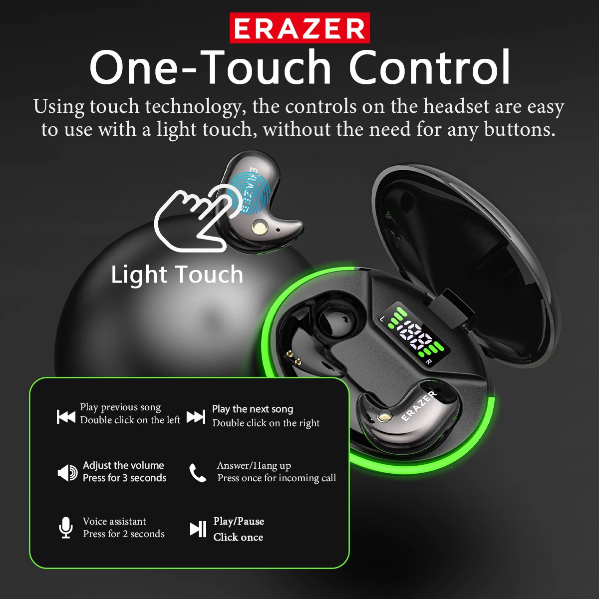 EARZER XF58 In-Ear Bluetooth H - Earbuds Charging Case recensie en prijs