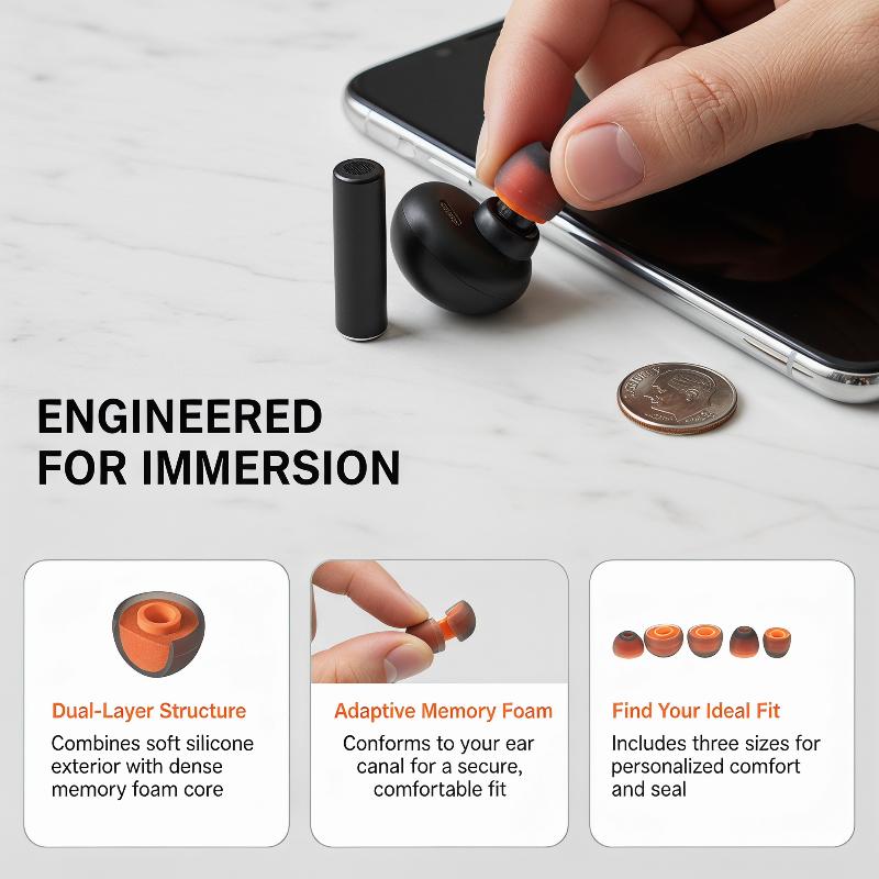 ❤️   2 Stuks Memory Foam Oorte - Earphone Foam Tip recensie en prijs